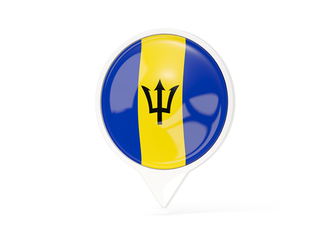 White pointer with flag. Download flag icon of Barbados at PNG format