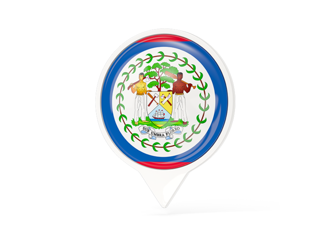 White pointer with flag. Download flag icon of Belize at PNG format