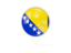 Bosnia and Herzegovina. White pointer with flag. Download icon.