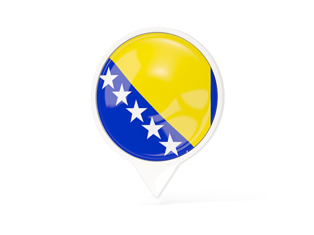 White pointer with flag. Download flag icon of Bosnia and Herzegovina at PNG format