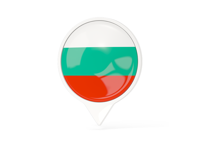 White pointer with flag. Download flag icon of Bulgaria at PNG format