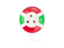 Burundi. White pointer with flag. Download icon.