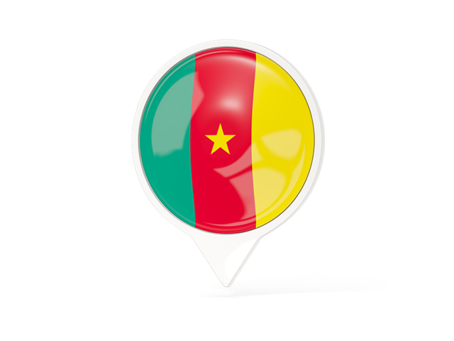 White pointer with flag. Download flag icon of Cameroon at PNG format