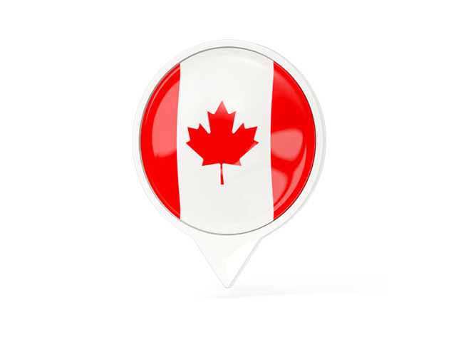 White pointer with flag. Download flag icon of Canada at PNG format