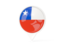 Chile. White pointer with flag. Download icon.