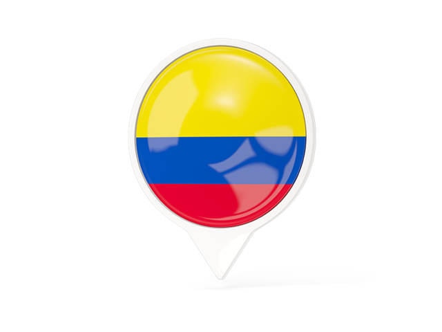 White pointer with flag. Download flag icon of Colombia at PNG format