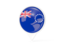 Cook Islands. White pointer with flag. Download icon.