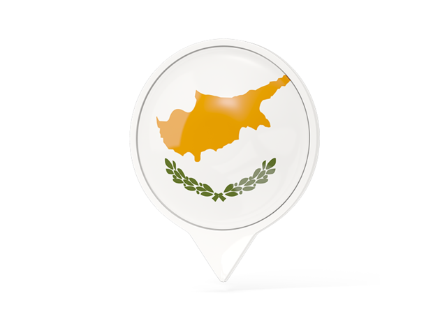 White pointer with flag. Download flag icon of Cyprus at PNG format