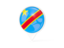 Democratic Republic of the Congo. White pointer with flag. Download icon.