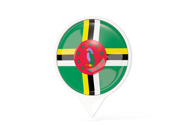 White pointer with flag. Download flag icon of Dominica at PNG format