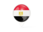 Egypt. White pointer with flag. Download icon.