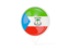 Equatorial Guinea. White pointer with flag. Download icon.