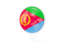 Eritrea. White pointer with flag. Download icon.