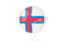 Faroe Islands. White pointer with flag. Download icon.