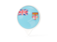 Fiji. White pointer with flag. Download icon.