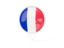 France. White pointer with flag. Download icon.