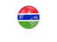 Gambia. White pointer with flag. Download icon.