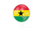 Ghana. White pointer with flag. Download icon.