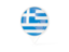 Greece. White pointer with flag. Download icon.