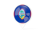 Guam. White pointer with flag. Download icon.