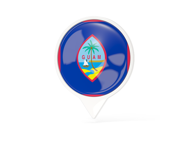 White pointer with flag. Download flag icon of Guam at PNG format