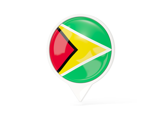 White pointer with flag. Download flag icon of Guyana at PNG format
