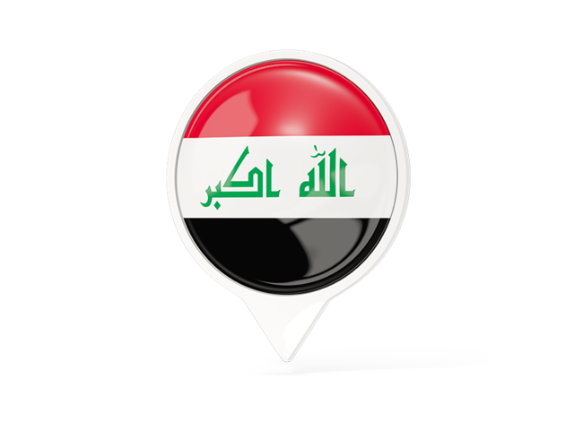 White pointer with flag. Download flag icon of Iraq at PNG format