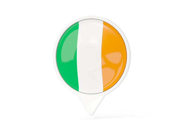 White pointer with flag. Download flag icon of Ireland at PNG format