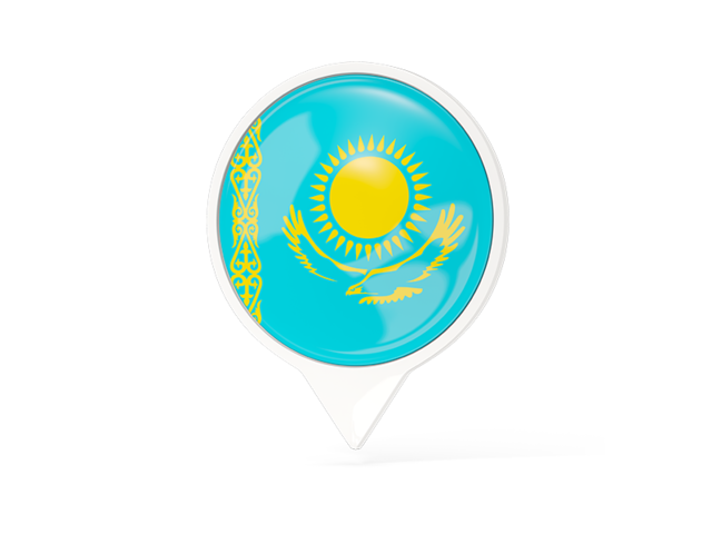 White pointer with flag. Download flag icon of Kazakhstan at PNG format