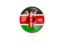 Kenya. White pointer with flag. Download icon.