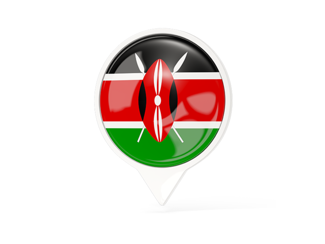White pointer with flag. Download flag icon of Kenya at PNG format