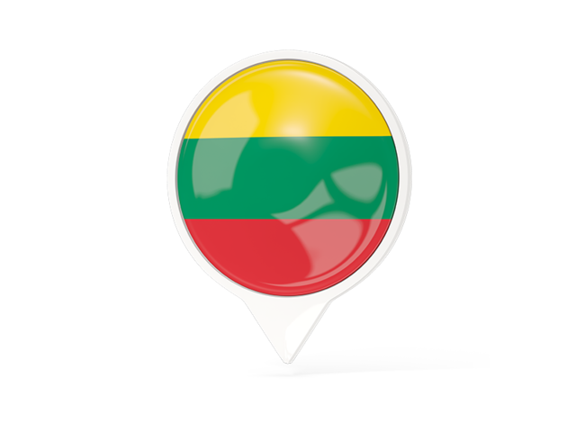 White pointer with flag. Download flag icon of Lithuania at PNG format