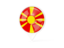 Macedonia. White pointer with flag. Download icon.