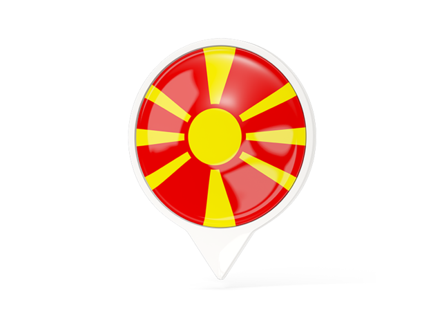 White pointer with flag. Download flag icon of Macedonia at PNG format