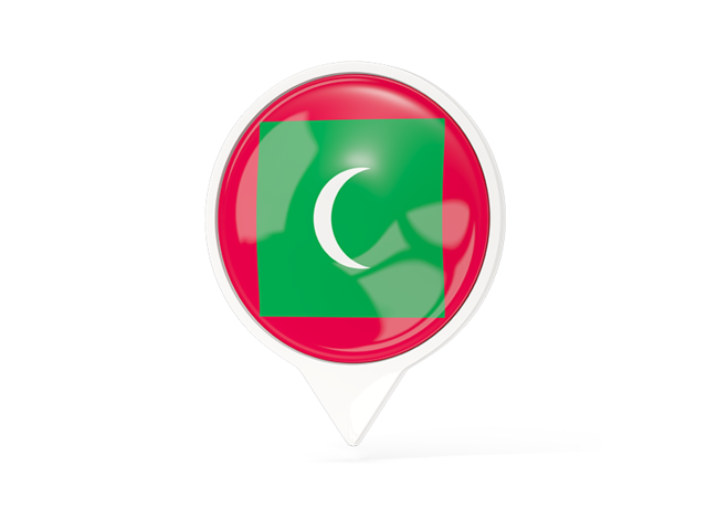 White pointer with flag. Download flag icon of Maldives at PNG format