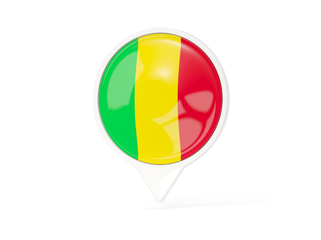 White pointer with flag. Download flag icon of Mali at PNG format