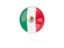 Mexico. White pointer with flag. Download icon.