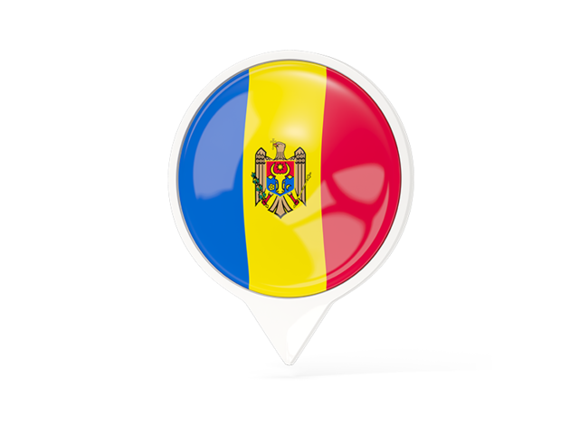 White pointer with flag. Download flag icon of Moldova at PNG format