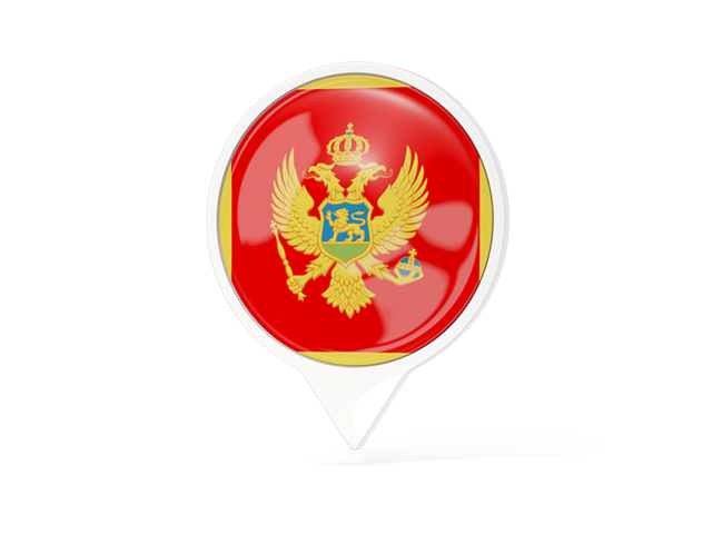 White pointer with flag. Download flag icon of Montenegro at PNG format