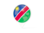 Namibia. White pointer with flag. Download icon.