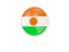 Niger. White pointer with flag. Download icon.