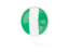 Nigeria. White pointer with flag. Download icon.