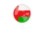 Oman. White pointer with flag. Download icon.