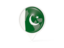 Pakistan. White pointer with flag. Download icon.