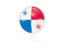 Panama. White pointer with flag. Download icon.