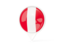 Peru. White pointer with flag. Download icon.