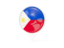 Philippines. White pointer with flag. Download icon.