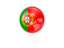 Portugal. White pointer with flag. Download icon.