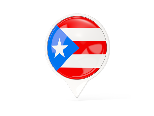 Белый указатель с флагом. Скачать флаг. Пуэрто-Рико