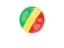 Republic of the Congo. White pointer with flag. Download icon.